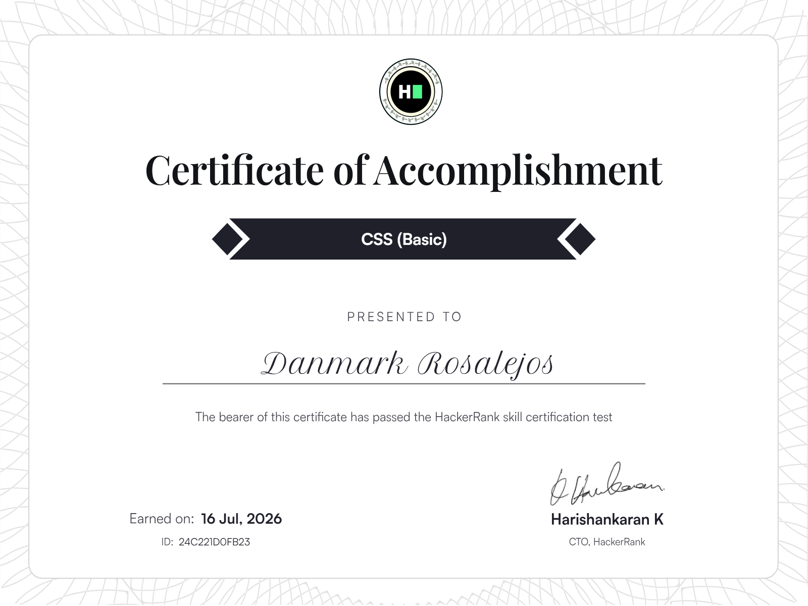 CSS Certificate